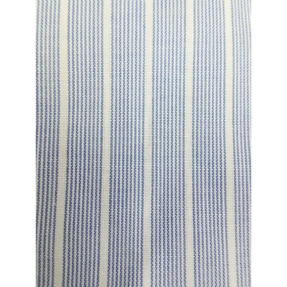 Stafford Size 19 36-37 Big Blue White Stripe L/S Travel Performance Super Shirt - Picture 6 of 9